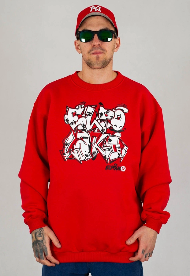 Bluza El Polako Baggy Graffiti czerwona