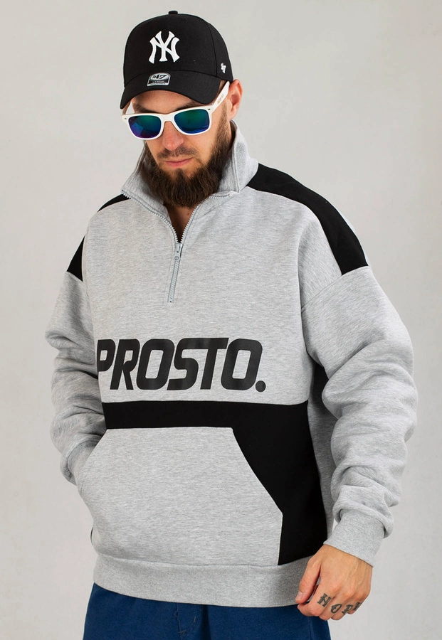 Bluza Prosto Bez Kaptura Zip Wulk szara