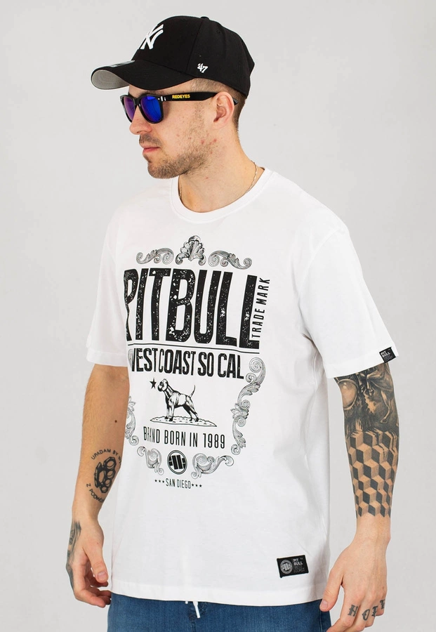 T-shirt Pit Bull California Republic biały