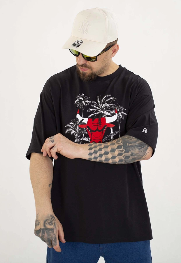 T-shirt New Era NBA Palm Tree Os Bulls 60667729 czarny