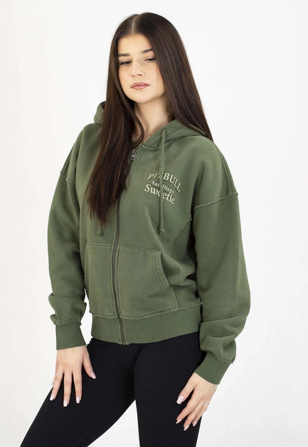 Bluza Pit Bull Z Kapturem ZIP Sweetie sage green