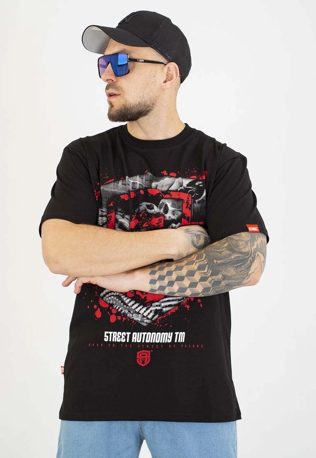 T-shirt Street Autonomy Fuck czarny