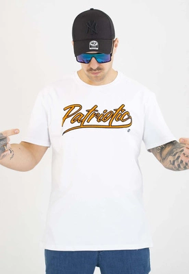 T-shirt Patriotic Retro Script biały