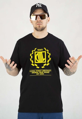 T-shirt Diil Laur czarno żółty