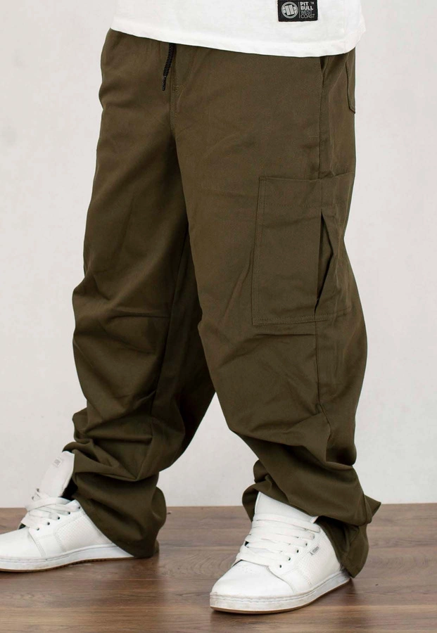 Spodnie Jigga Wear Baggy Crown Cargo olive