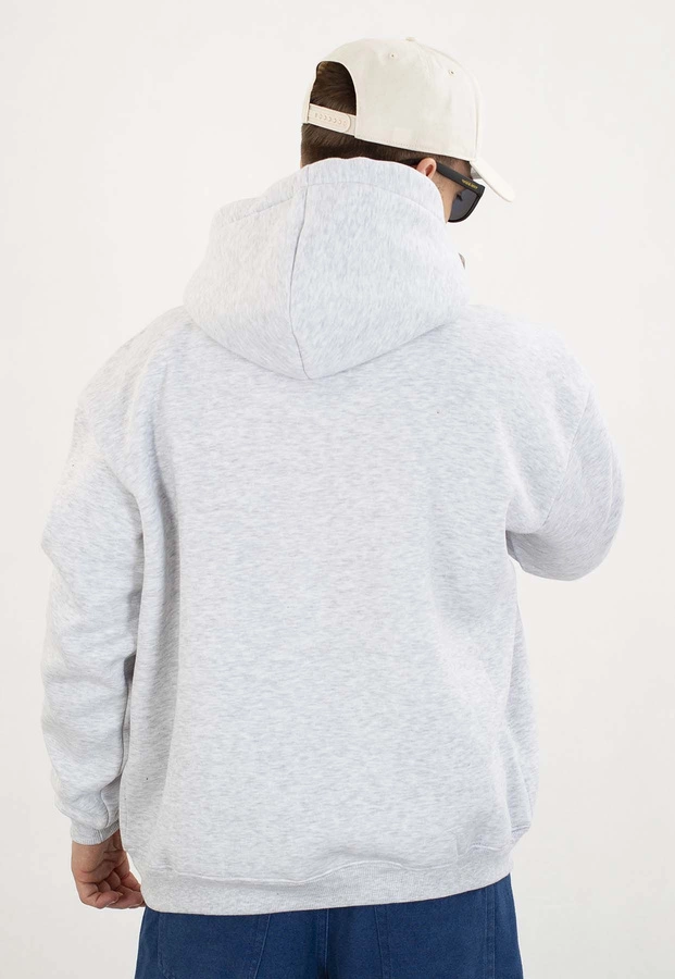 Bluza Jigga Wear Z Kapturem Baggy College szara