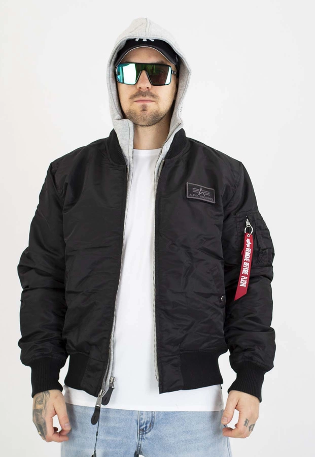 Kurtka Alpha Industries Zimowa MA-1D-Tec 183110 czarno szara