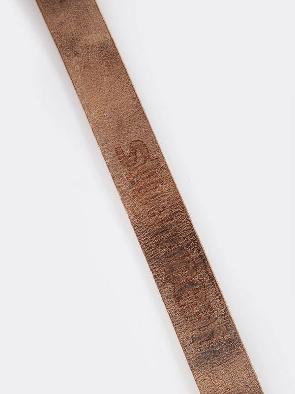 Pasek Stoprocent Razor brązowo srebrny