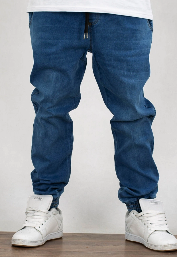 Spodnie Moro Sport Joggery Napis light wash whit mustache wash