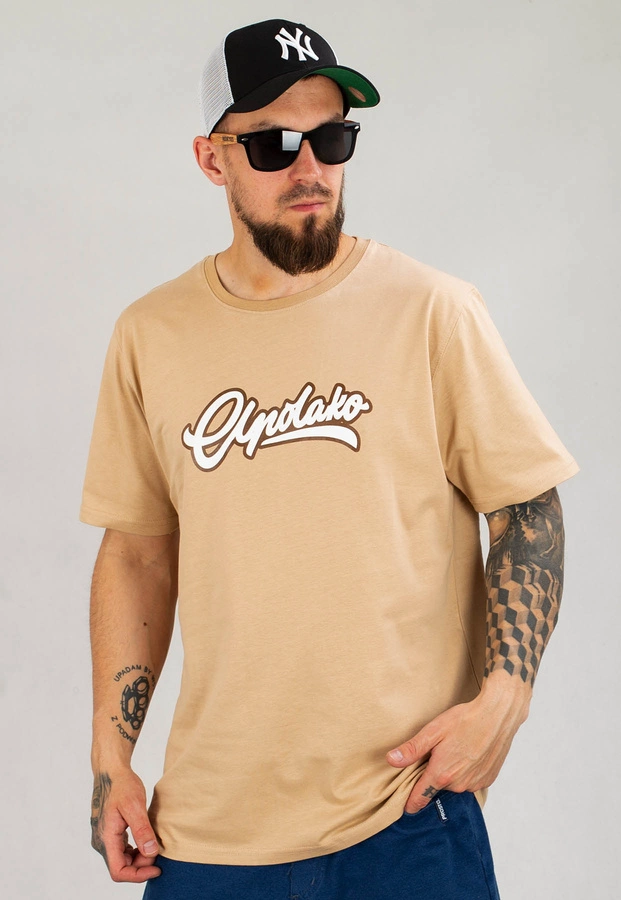 T-shirt El Polako Classic Outline brązowy