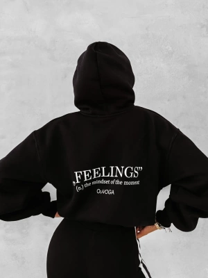 Bluza Olavoga Z Kapturem ZIP Feelings czarna
