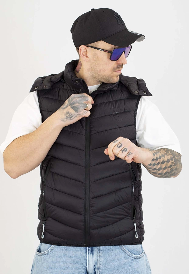 Bezrękawnik I8 Denim Z Kapturem czarny