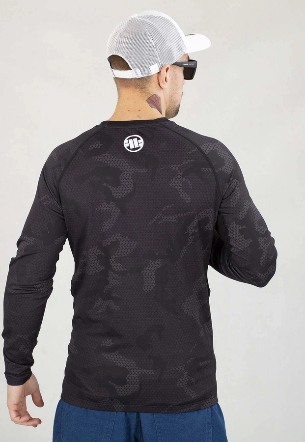 Longsleeve Pit Bull Sportowy Rashguard Net Camo Hilltop II czarny