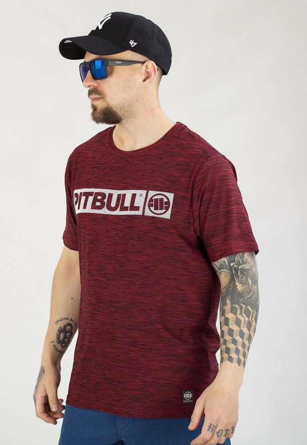T-shirt Pit Bull Casual Sport Hilltop burgundy melange