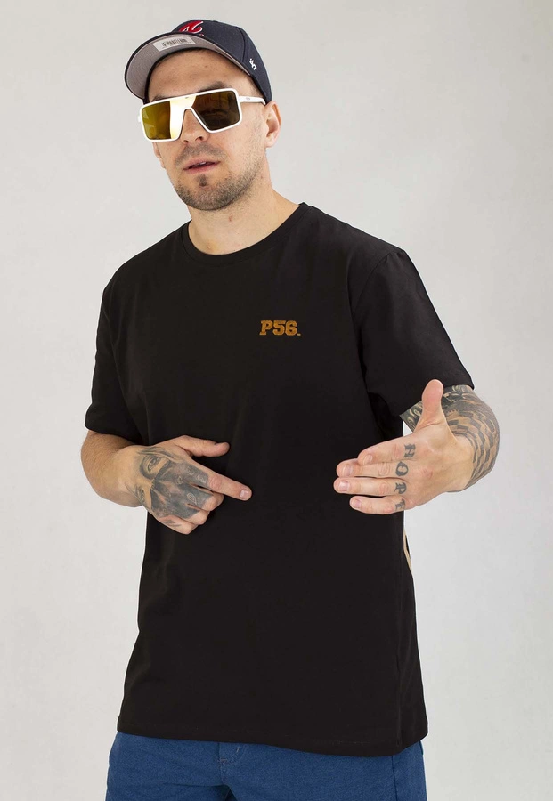 T-shirt Dudek P56 System czarno złoty
