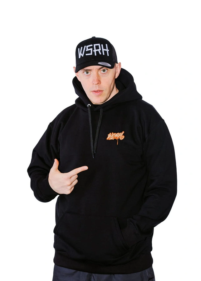 Bluza WSRH Z Kapturem Home Of Hip Hop czarna