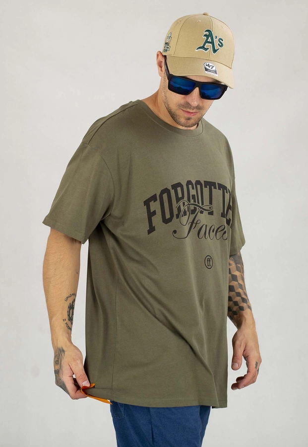 T-shirt Forgotten Faces Skull oliwkowy