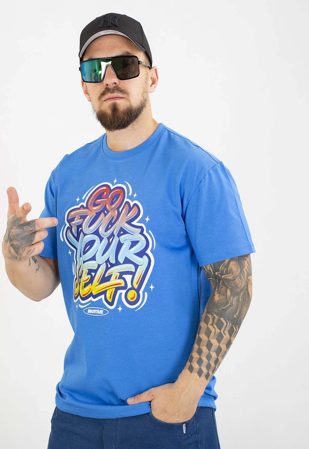 T-shirt Motive Go Big Front niebieski