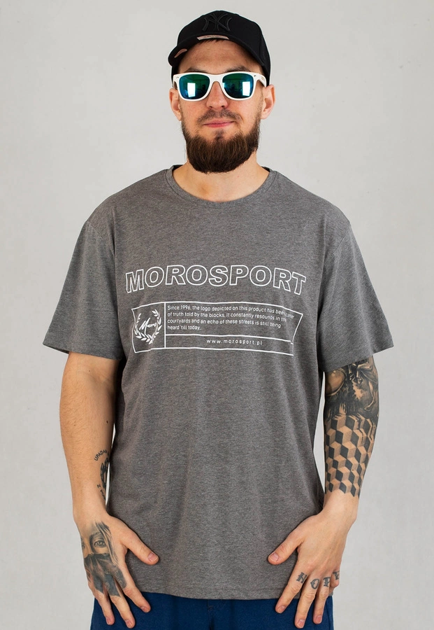 T-shirt Moro Sport Moro Rectangle ciemno szary