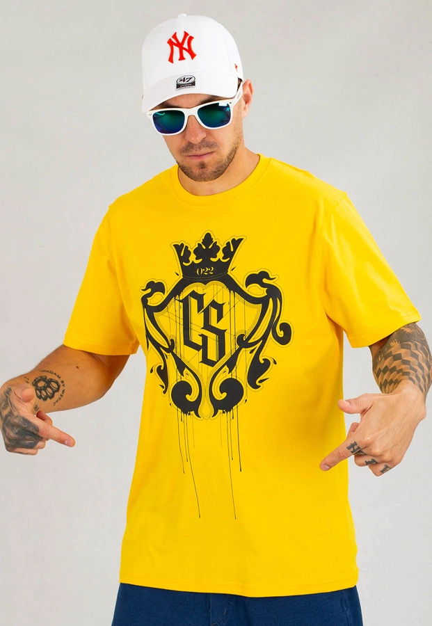 T-shirt Ciemna Strefa CS Duży Herb żółty