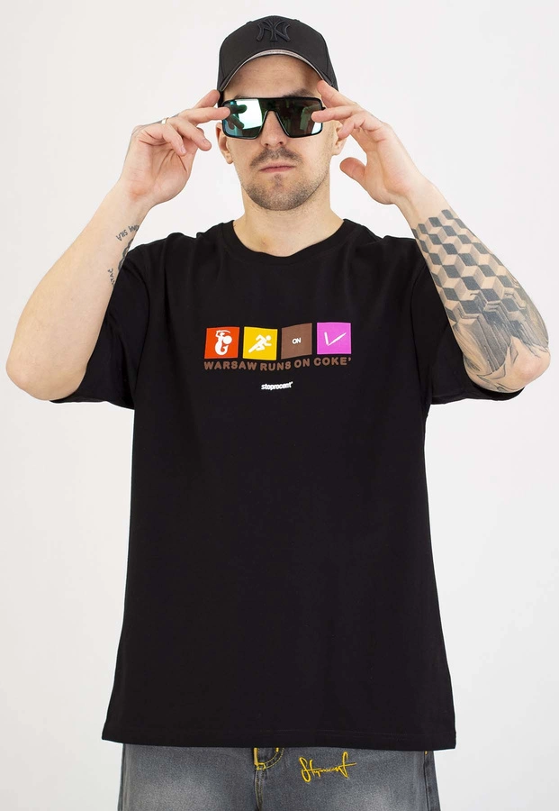T-shirt Stoprocent Warsaw czarny
