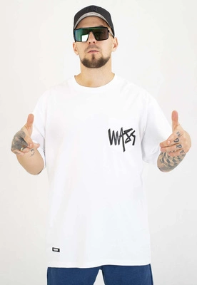 T-shirt Mass Pocket Sign biały