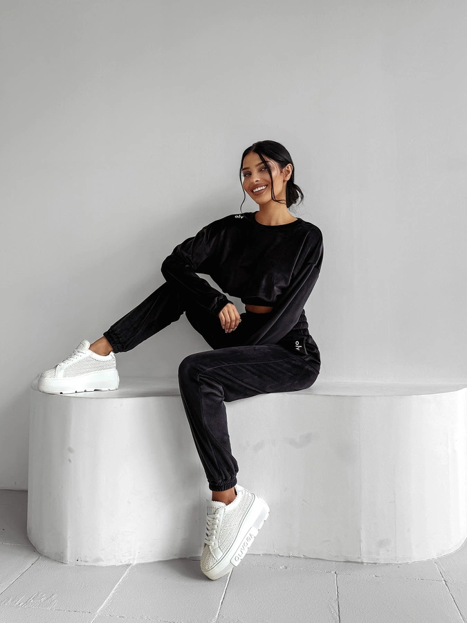 Komplet Olavoga Velvet Storm czarny