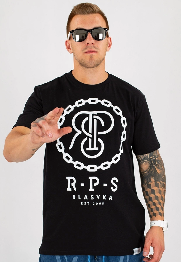 T-shirt RPS Rysiu Peja Solufka Chain czarny