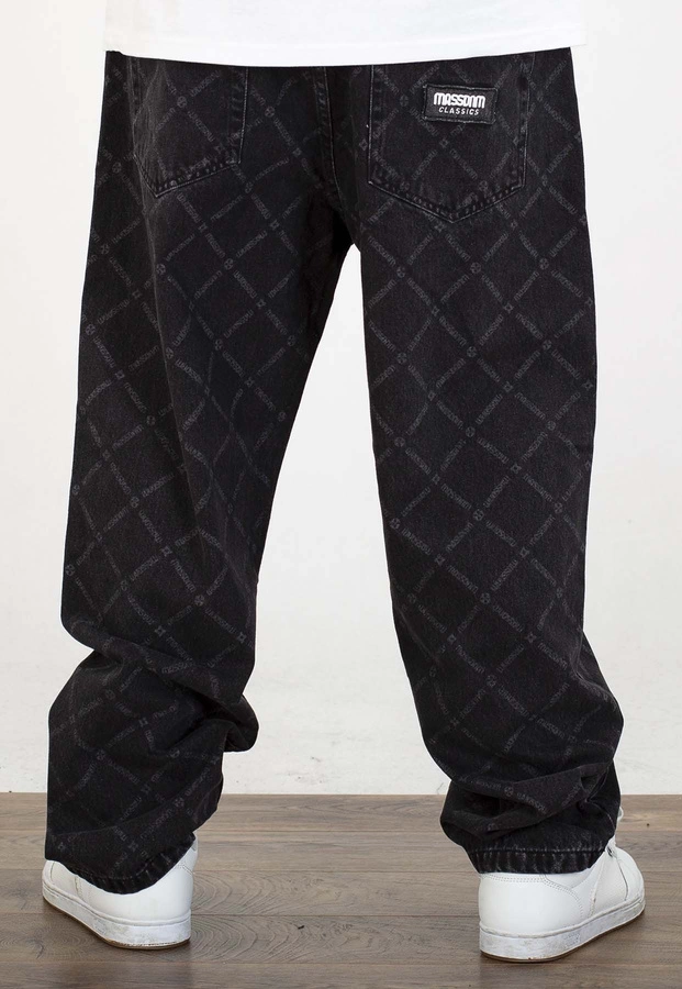 Spodnie Mass Jeans Extra Baggy Fit Monogram black washed