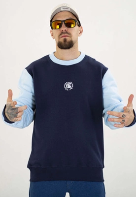 Bluza Diil Bez Kaptura Small Double granatowo błękitna