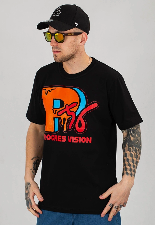T-shirt Dudek P56 Vision czarny