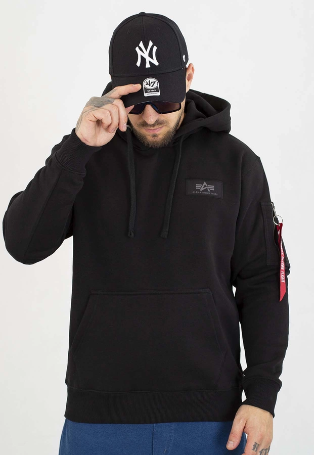 Bluza Alpha Industries Z Kapturem Back Print Camo 178318CP czarna biała camo
