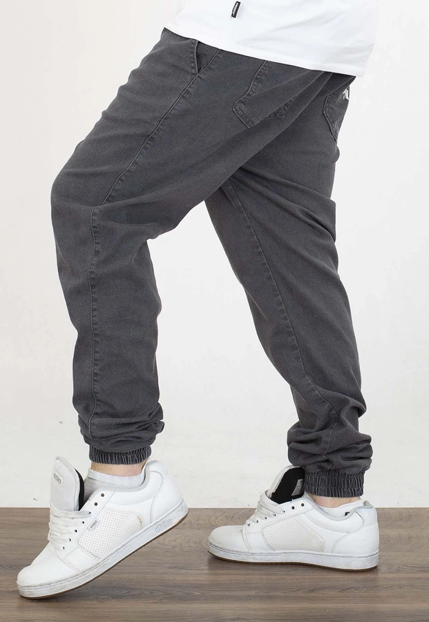 Spodnie Chada Jeans Joggery Kastet Logo szare