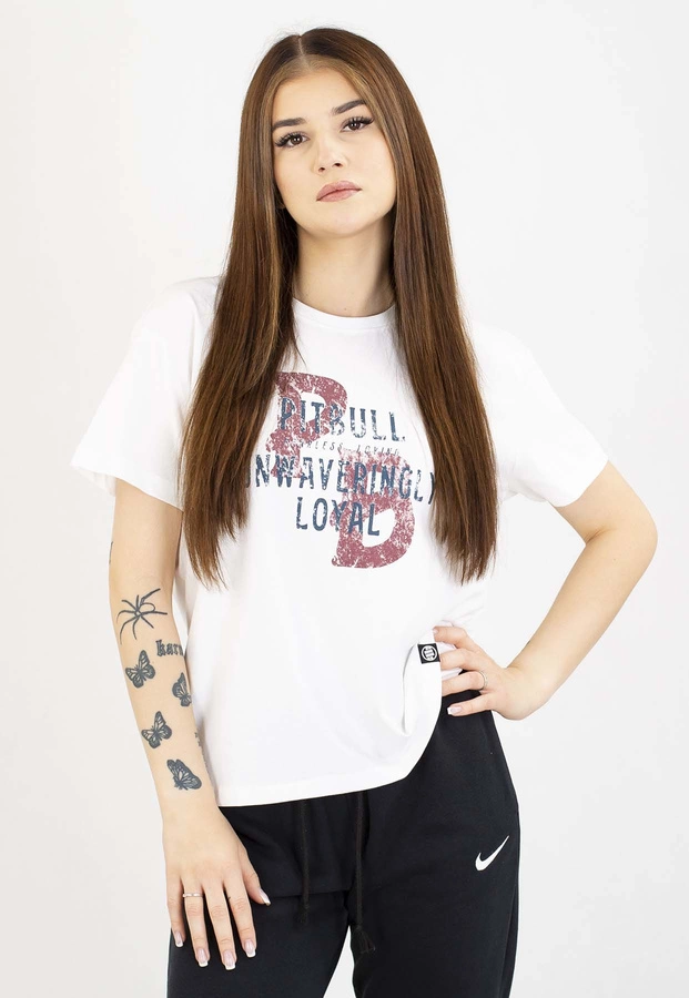 T-Shirt Pit Bull Oversize Loyal 170 white