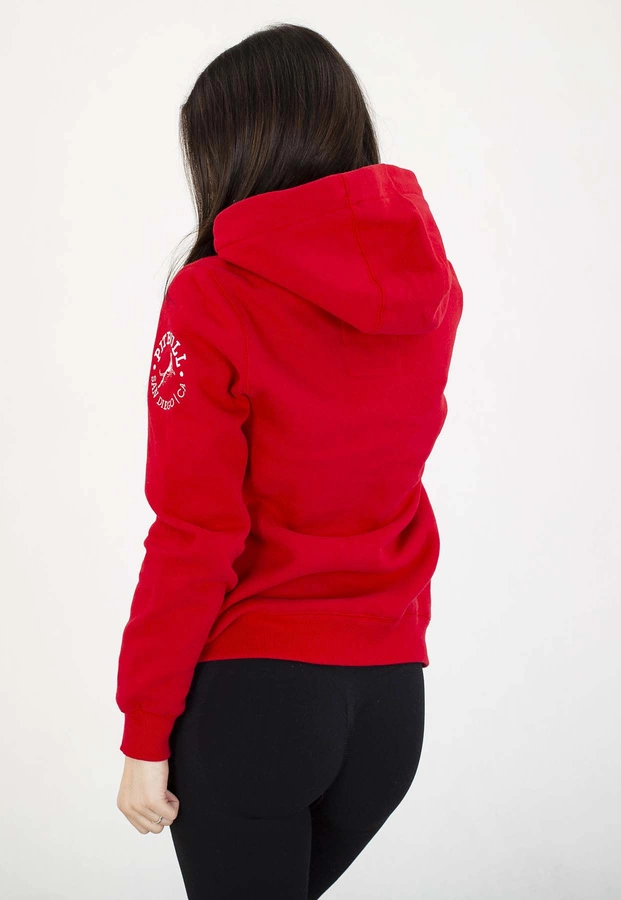 Bluza Pit Bull Z Kapturem Zip Fiora wild red