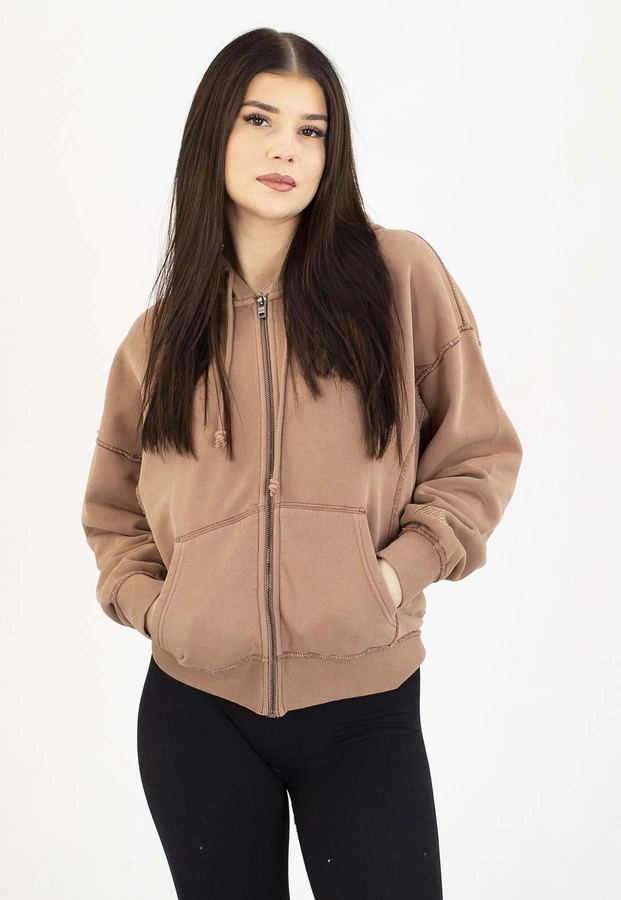 Bluza Pit Bull Z Kapturem ZIP Skull Surf chocolate mousse