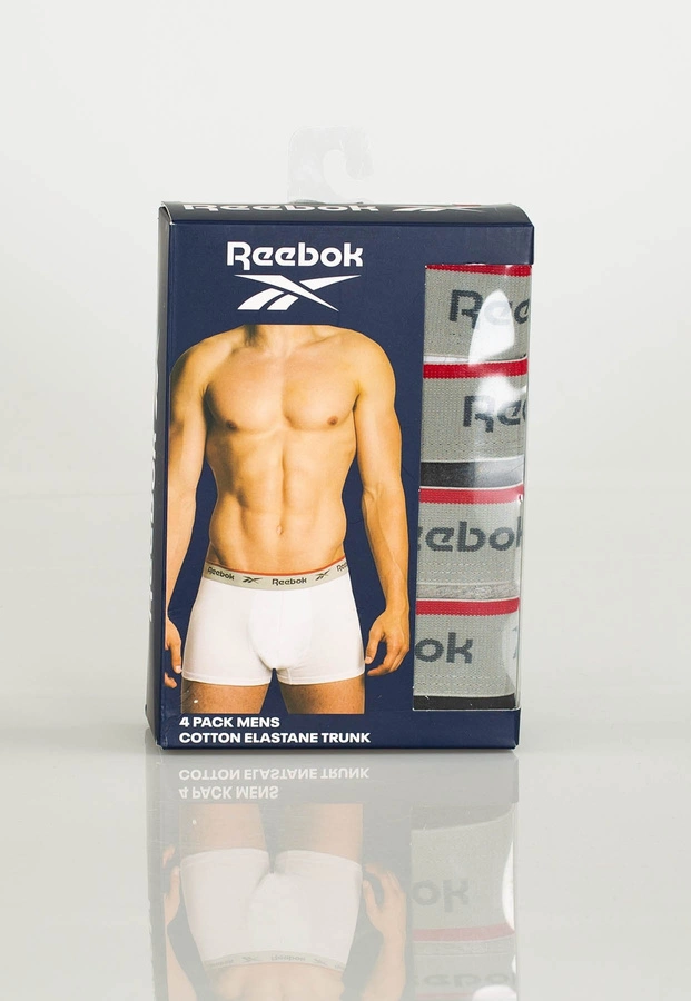 Bokserki Reebok Ovett Trunk U5C8271RBKB 4 Pak białe czarne szare