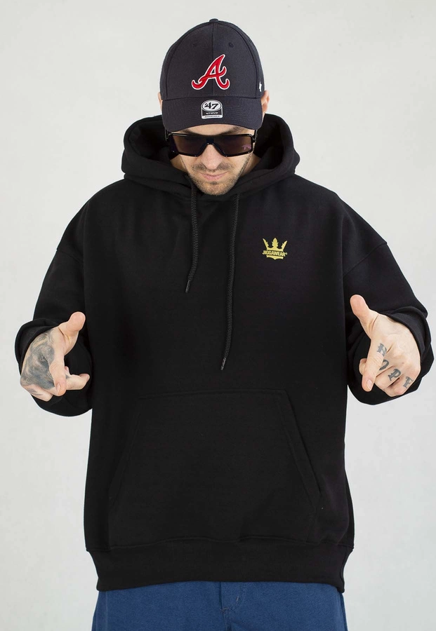 Bluza Jigga Wear Z Kapturem Baggy Classic Crown czarno złota