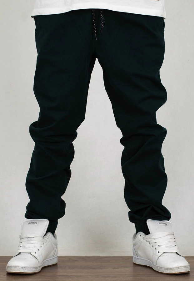 Spodnie Jigga Wear Jogger Crown zielono białe