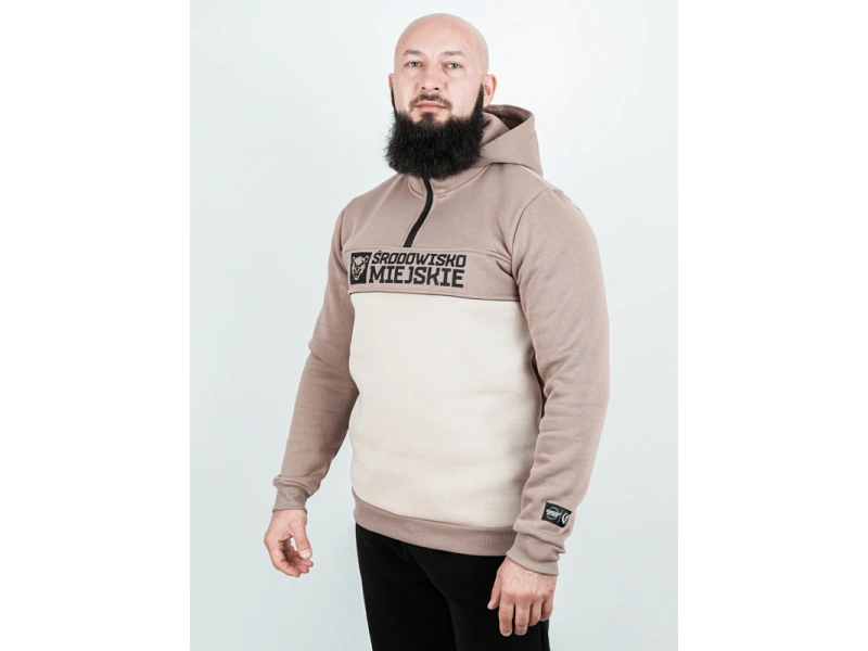 Bluza Środowisko Miejskie Z Kapturem Essential Bear beżowa kremowa