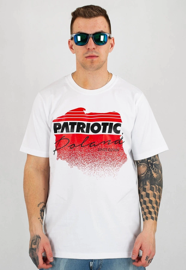 T-shirt Patriotic Future Map biała