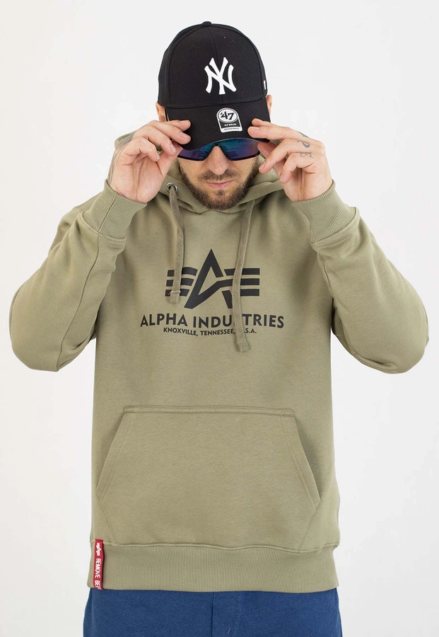 Bluza Alpha Industries Z Kapturem Basic 178312 oliwkowa