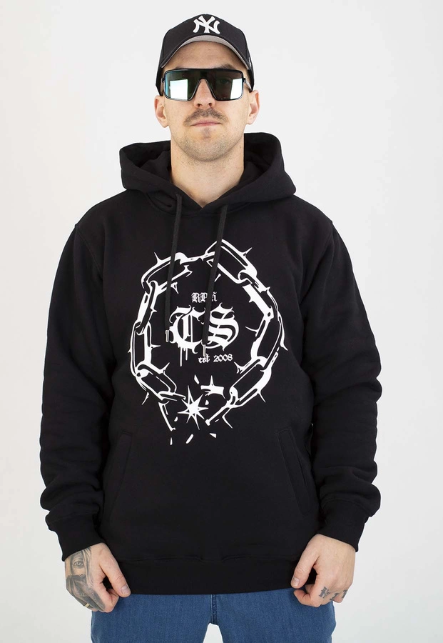 Bluza Ciemna Strefa Z Kapturem CS Łańcuch Gotyk czarna