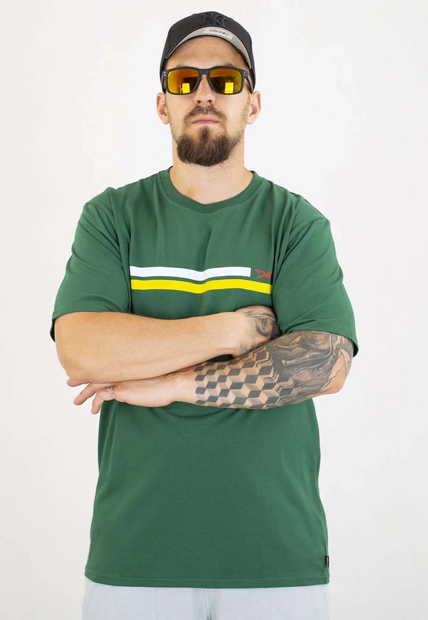 T-shirt Diil Line zielono biały