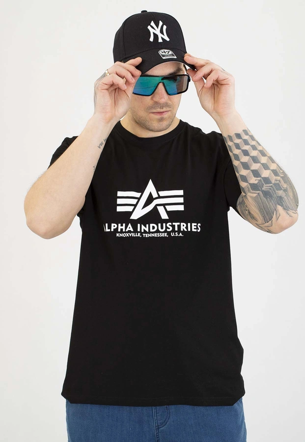 T-shirt Alpha Industries Basic T 2Pack 106524 czarny ciemno zielony