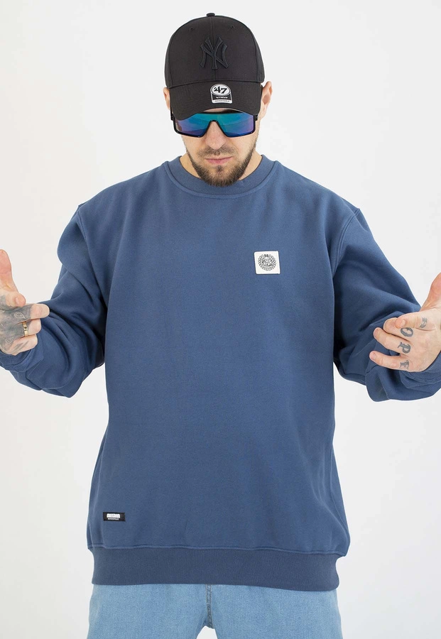 Bluza Mass Bez Kaptura Patch niebieska