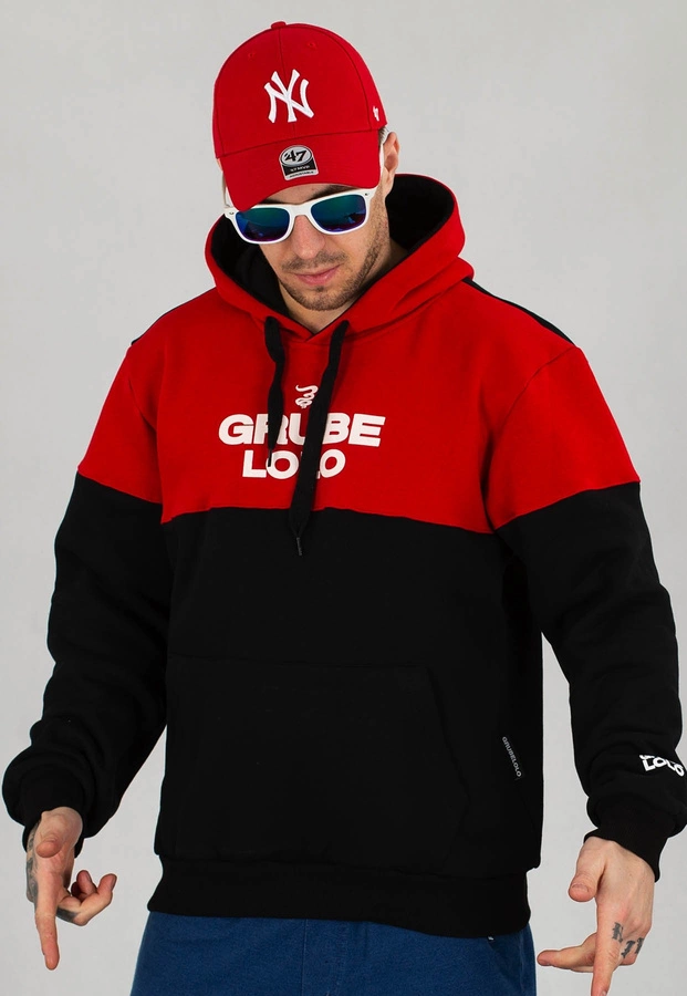 Bluza Grube Lolo Half czarno czerwona