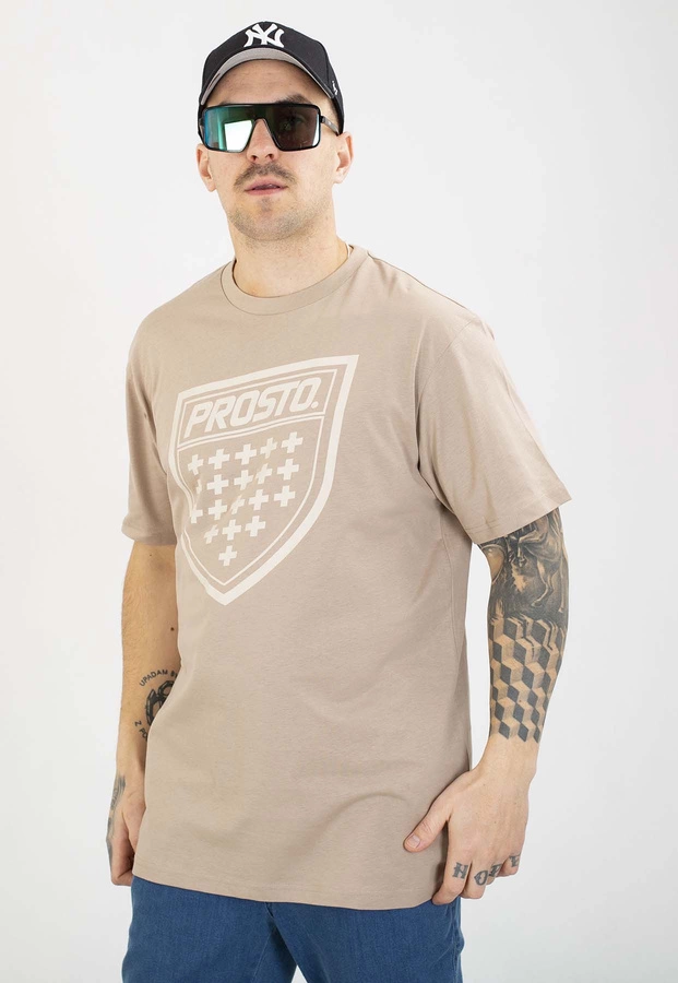T-shirt Prosto Shield beige