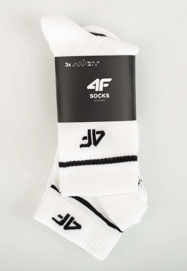 Skiety 4F U449 Unisex 3Pak białe