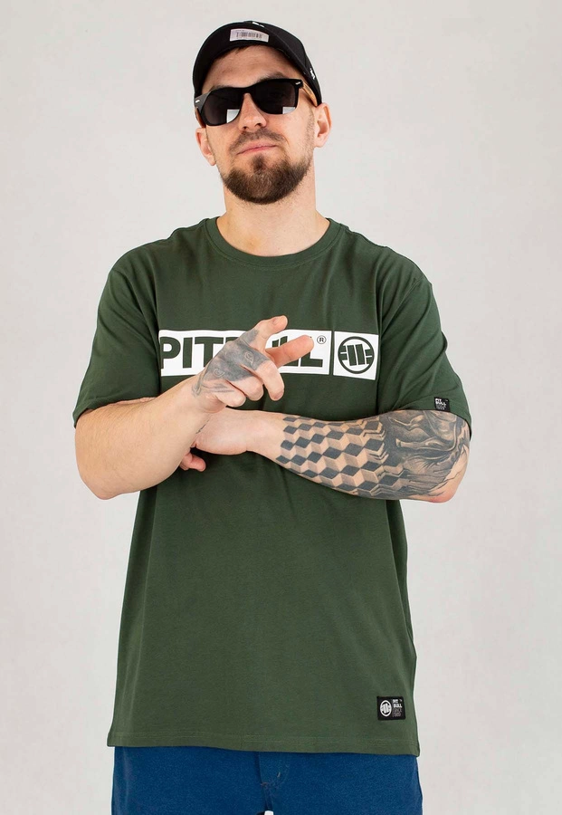 T-shirt Pit Bull Hilltop 170 zielono biały